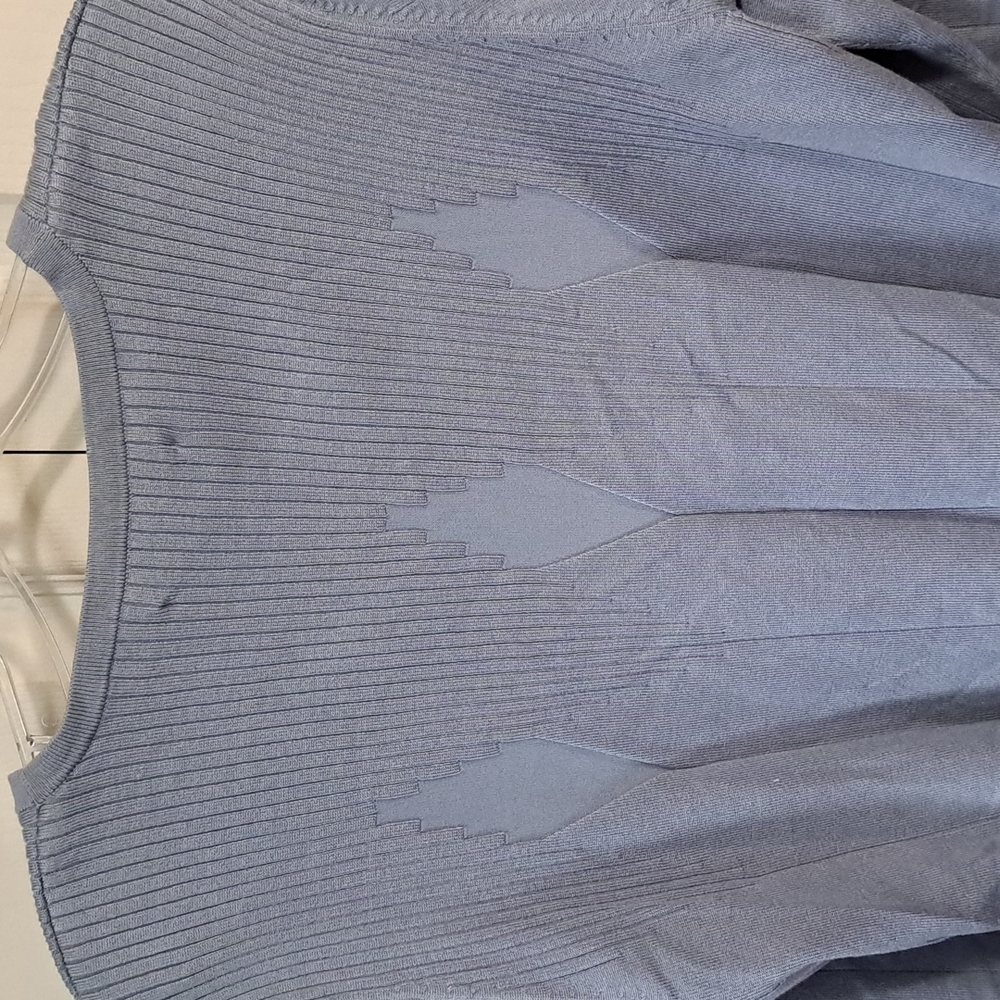Pendleton silk blend v-neck cardigan sweater - silver gray blue - M - Picture 6 of 8